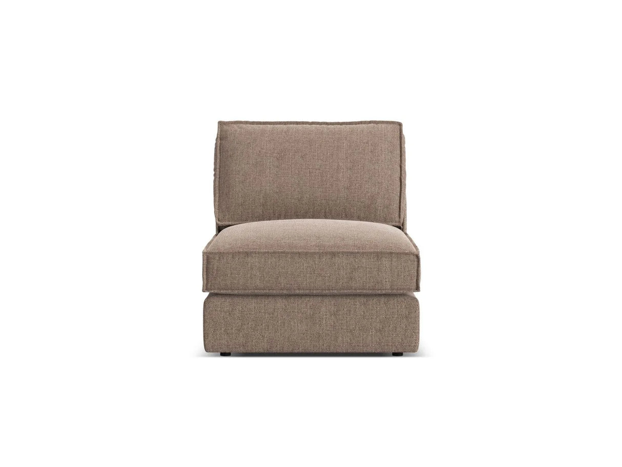 Pola Modulares 1-Sitzer Sofa aus Strukturierter Stoff in Hellbraun (BABEL TAUPE), 80x103x88 cm von Micadoni – Bild 1