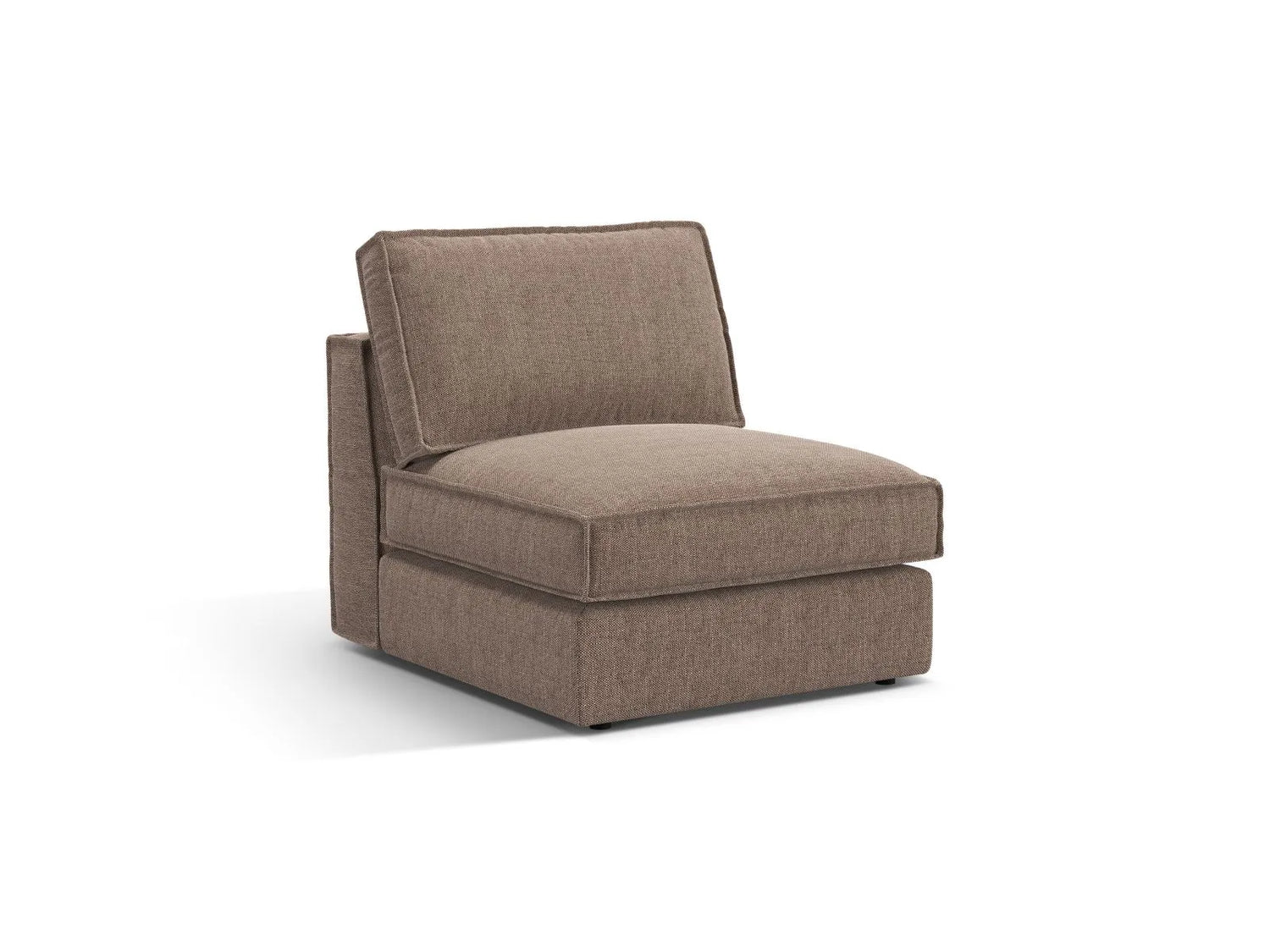 Pola Modulares 1-Sitzer Sofa aus Strukturierter Stoff in Hellbraun (BABEL TAUPE), 80x103x88 cm von Micadoni – Bild 3