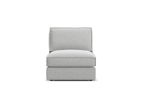 Pola Modulares 1-Sitzer Sofa aus Strukturierter Stoff in Hellgrau (BABEL LIGHT GREY), 80x103x88 cm von Micadoni – Bild 1