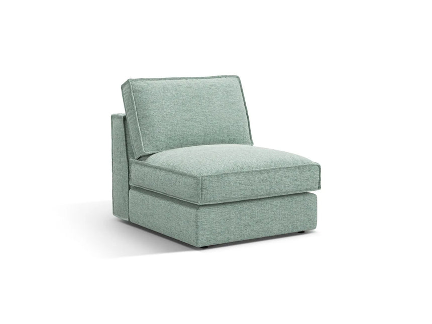 Pola Modulares 1-Sitzer Sofa aus Strukturierter Stoff in Minze (BABEL SAFIRA), 80x103x88 cm von Micadoni – Bild 3