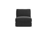 Pola Modulares 1-Sitzer Sofa aus Strukturierter Stoff in Schwarz (BABEL BLACK), 80x103x88 cm von Micadoni – Bild 1