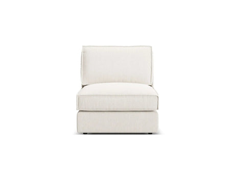 Pola Modulares 1-Sitzer Sofa aus Strukturierter Stoff in Weiß (BABEL WHITE), 80x103x88 cm von Micadoni – Bild 1