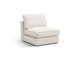 Pola Modulares 1-Sitzer Sofa aus Strukturierter Stoff in Weiß (BABEL WHITE), 80x103x88 cm von Micadoni – Bild 3
