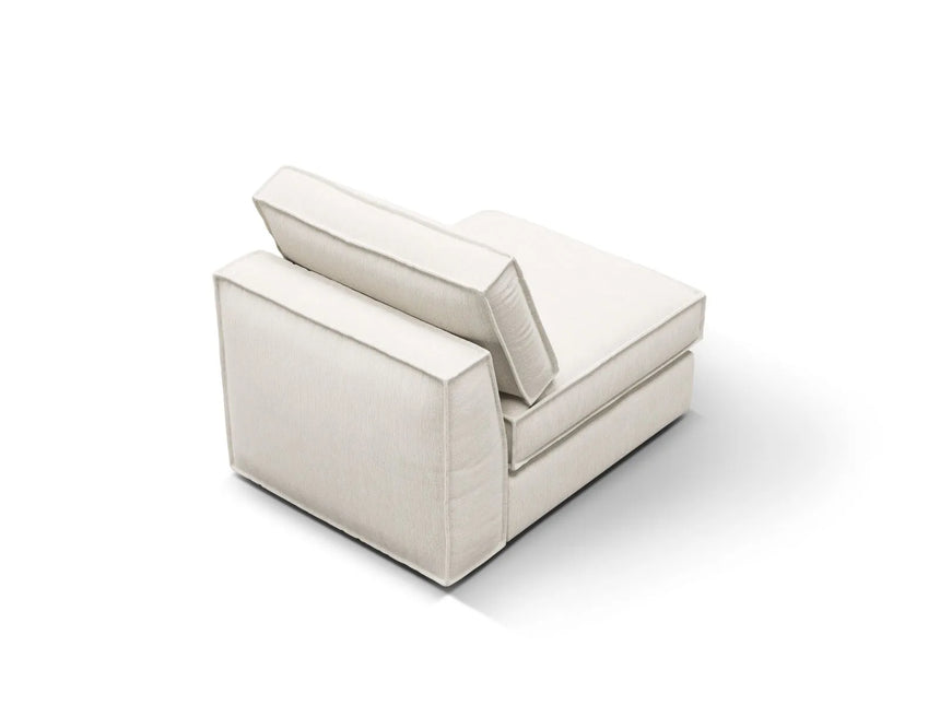 Pola Modulares 1-Sitzer Sofa aus Strukturierter Stoff in Weiß (BABEL WHITE), 80x103x88 cm von Micadoni – Bild 4