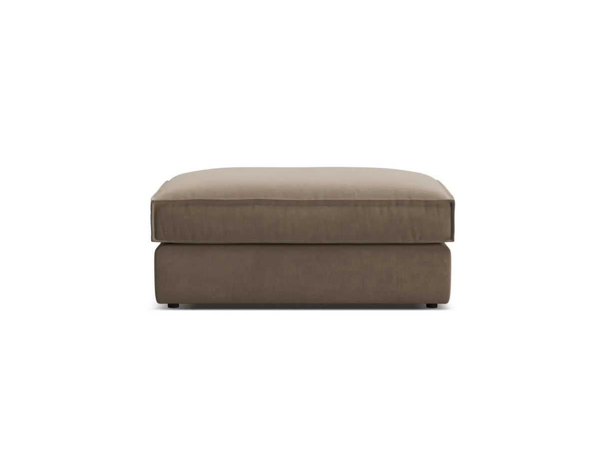 Pola Pouf aus Samt in Grau-Braun (Salvador 3), 103x54 cm von Micadoni – Bild 3