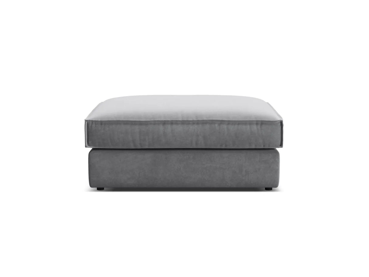 Pola Pouf aus Samt in Grau (Salvador 17), 103x78 cm von Micadoni – Bild 3