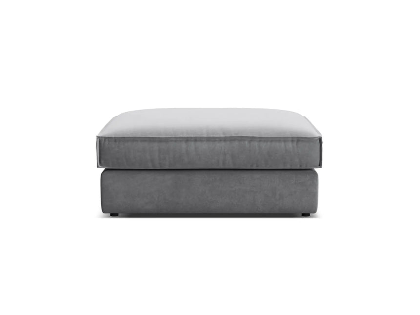 Pola Pouf aus Samt in Grau (Salvador 17), 103x78 cm von Micadoni – Bild 3