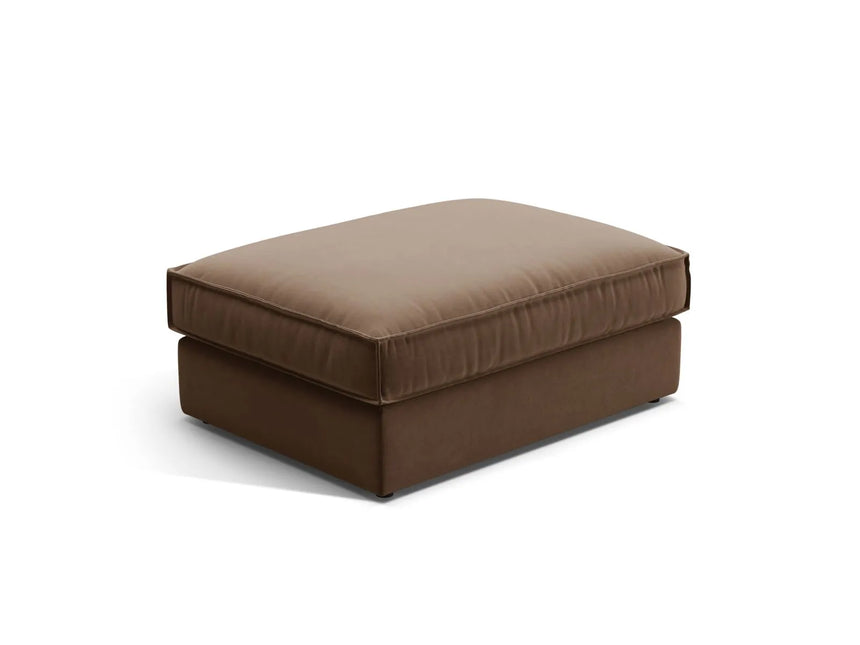 Pola Pouf aus Samt in Schokolade (Salvador 4), 103x78 cm von Micadoni – Bild 1