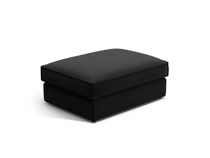 Pola Pouf aus Samt in Schwarz (Salvador 19), 103x78 cm von Micadoni – Bild 1
