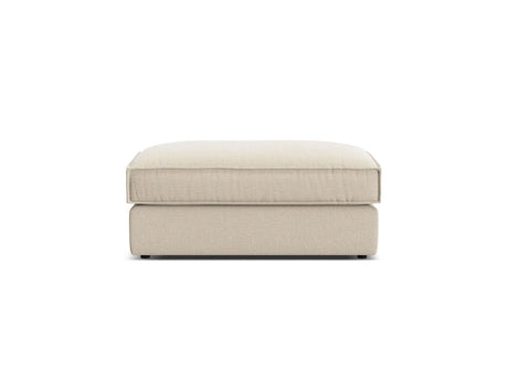 Pola Pouf aus Strukturierter Stoff in Beige (BABEL TOFFEE), 103x54 cm von Micadoni – Bild 3
