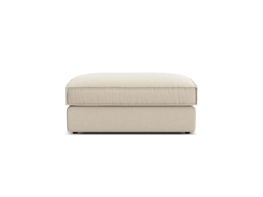Pola Pouf aus Strukturierter Stoff in Beige (BABEL TOFFEE), 103x54 cm von Micadoni – Bild 3