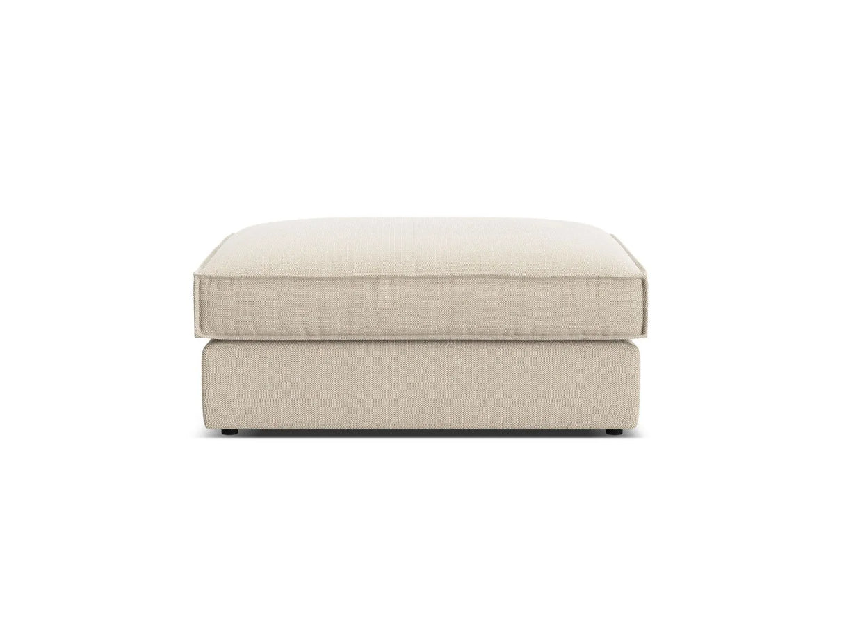Pola Pouf aus Strukturierter Stoff in Beige (BABEL TOFFEE), 103x78 cm von Micadoni – Bild 3