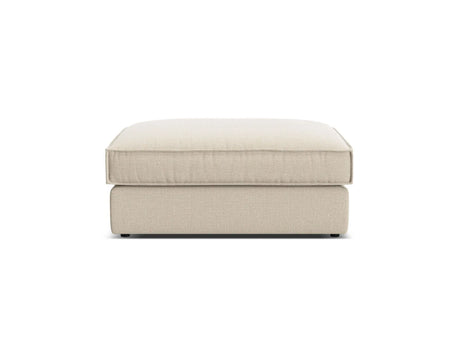 Pola Pouf aus Strukturierter Stoff in Beige (BABEL TOFFEE), 103x78 cm von Micadoni – Bild 3