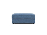 Pola Pouf aus Strukturierter Stoff in Dunkelblau (BABEL BLUE), 103x54 cm von Micadoni – Bild 3