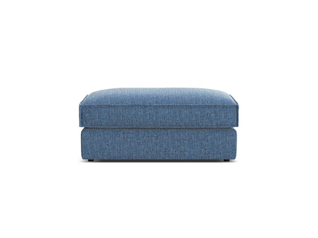 Pola Pouf aus Strukturierter Stoff in Dunkelblau (BABEL BLUE), 103x54 cm von Micadoni – Bild 3