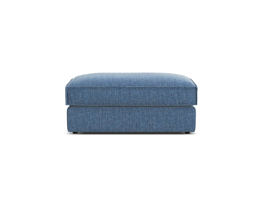 Pola Pouf aus Strukturierter Stoff in Dunkelblau (BABEL BLUE), 103x54 cm von Micadoni – Bild 3