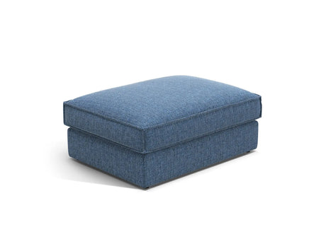 Pola Pouf aus Strukturierter Stoff in Dunkelblau (BABEL BLUE), 103x78 cm von Micadoni – Bild 1