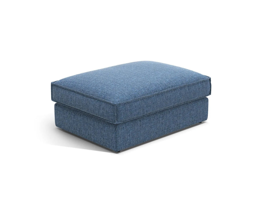 Pola Pouf aus Strukturierter Stoff in Dunkelblau (BABEL BLUE), 103x78 cm von Micadoni – Bild 1