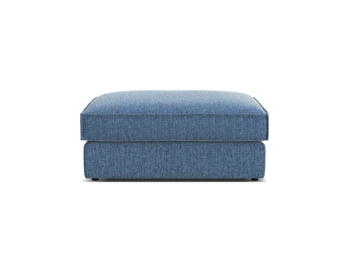 Pola Pouf aus Strukturierter Stoff in Dunkelblau (BABEL BLUE), 103x78 cm von Micadoni – Bild 3