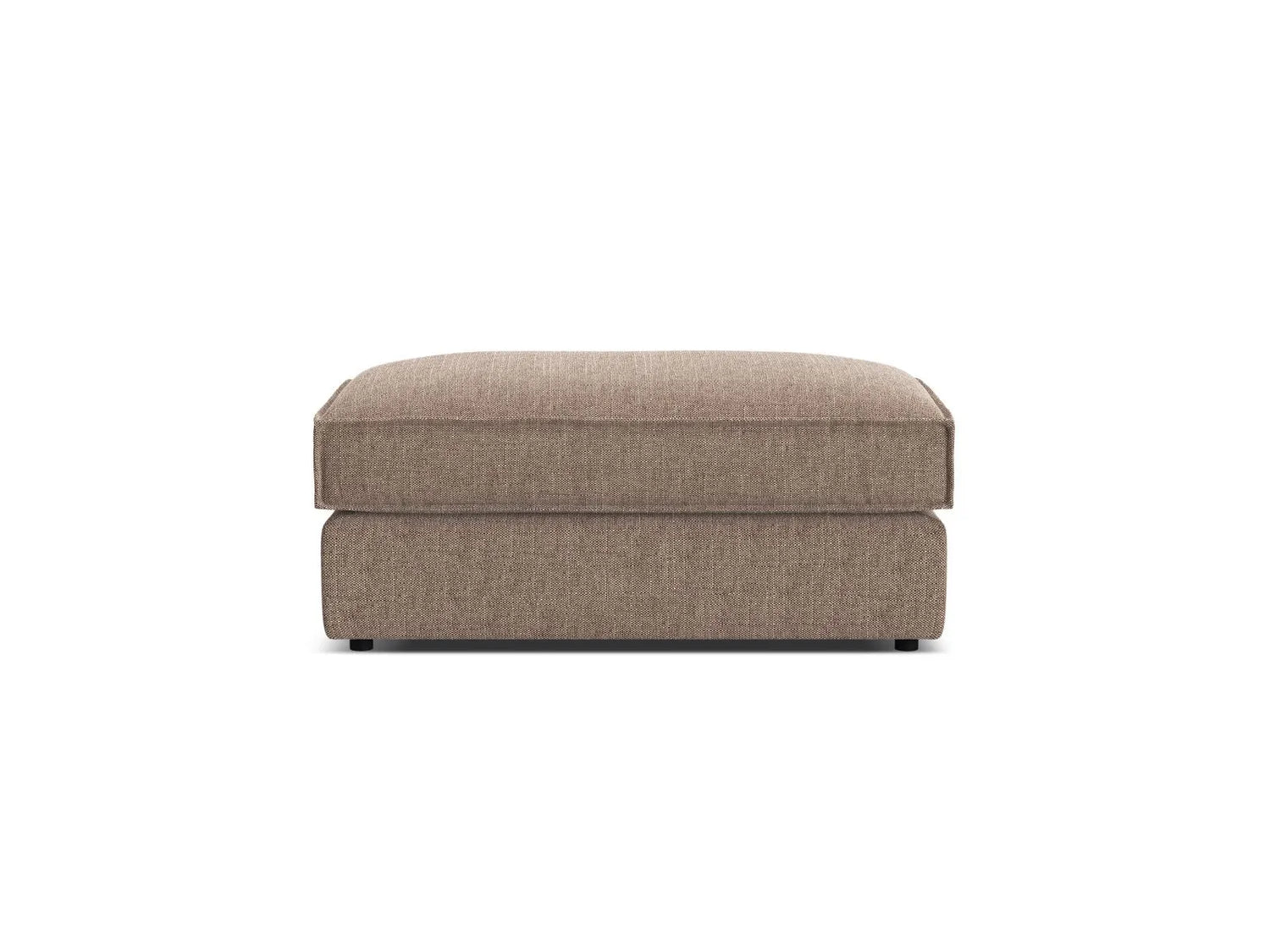Pola Pouf aus Strukturierter Stoff in Hellbraun (BABEL TAUPE), 103x54 cm von Micadoni – Bild 3