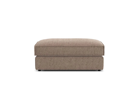 Pola Pouf aus Strukturierter Stoff in Hellbraun (BABEL TAUPE), 103x54 cm von Micadoni – Bild 3