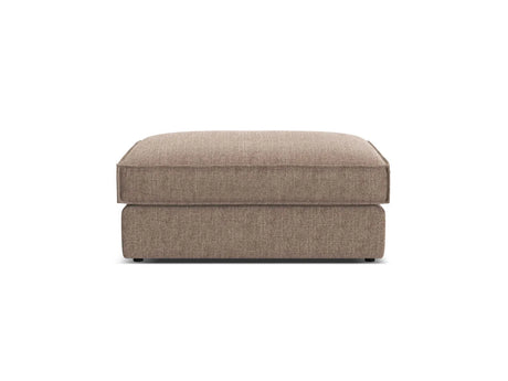 Pola Pouf aus Strukturierter Stoff in Hellbraun (BABEL TAUPE), 103x78 cm von Micadoni – Bild 3