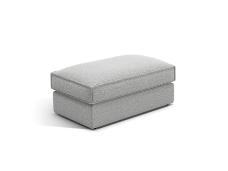 Pola Pouf aus Strukturierter Stoff in Hellgrau (BABEL LIGHT GREY), 103x54 cm von Micadoni – Bild 1