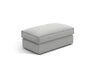 Pola Pouf aus Strukturierter Stoff in Hellgrau (BABEL LIGHT GREY), 103x54 cm von Micadoni – Bild 1