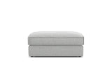 Pola Pouf aus Strukturierter Stoff in Hellgrau (BABEL LIGHT GREY), 103x54 cm von Micadoni – Bild 3