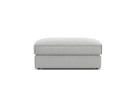 Pola Pouf aus Strukturierter Stoff in Hellgrau (BABEL LIGHT GREY), 103x54 cm von Micadoni – Bild 3