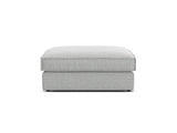 Pola Pouf aus Strukturierter Stoff in Hellgrau (BABEL LIGHT GREY), 103x78 cm von Micadoni – Bild 3