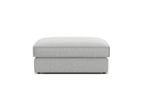 Pola Pouf aus Strukturierter Stoff in Hellgrau (BABEL LIGHT GREY), 103x78 cm von Micadoni – Bild 3