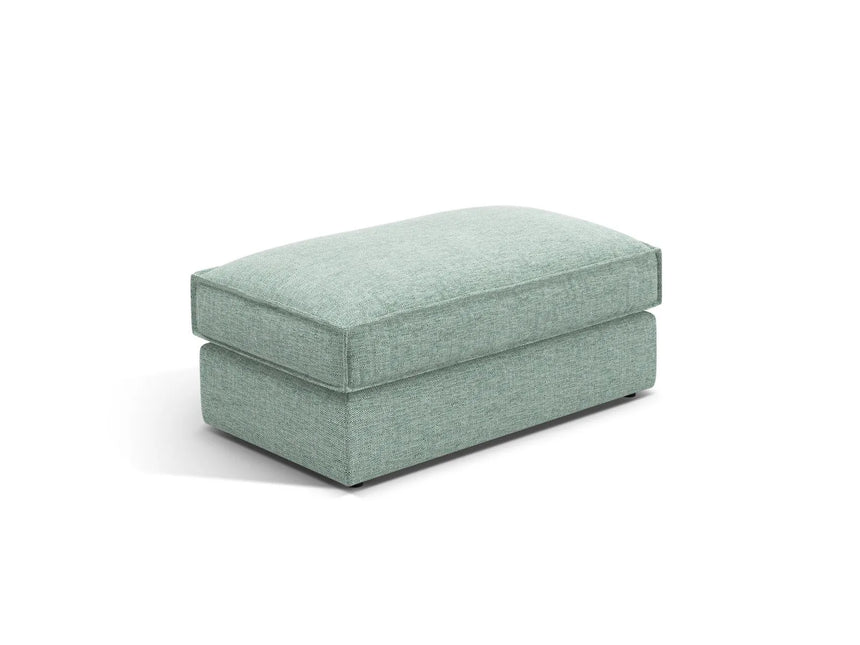 Pola Pouf aus Strukturierter Stoff in Minze (BABEL SAFIRA), 103x54 cm von Micadoni – Bild 1