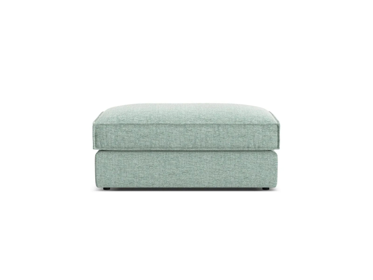 Pola Pouf aus Strukturierter Stoff in Minze (BABEL SAFIRA), 103x54 cm von Micadoni – Bild 3