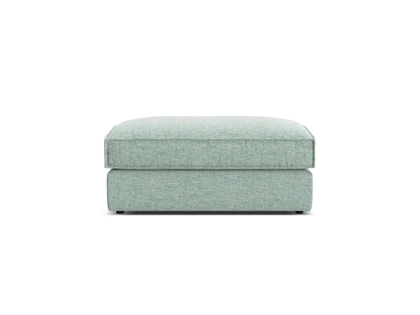 Pola Pouf aus Strukturierter Stoff in Minze (BABEL SAFIRA), 103x54 cm von Micadoni – Bild 3