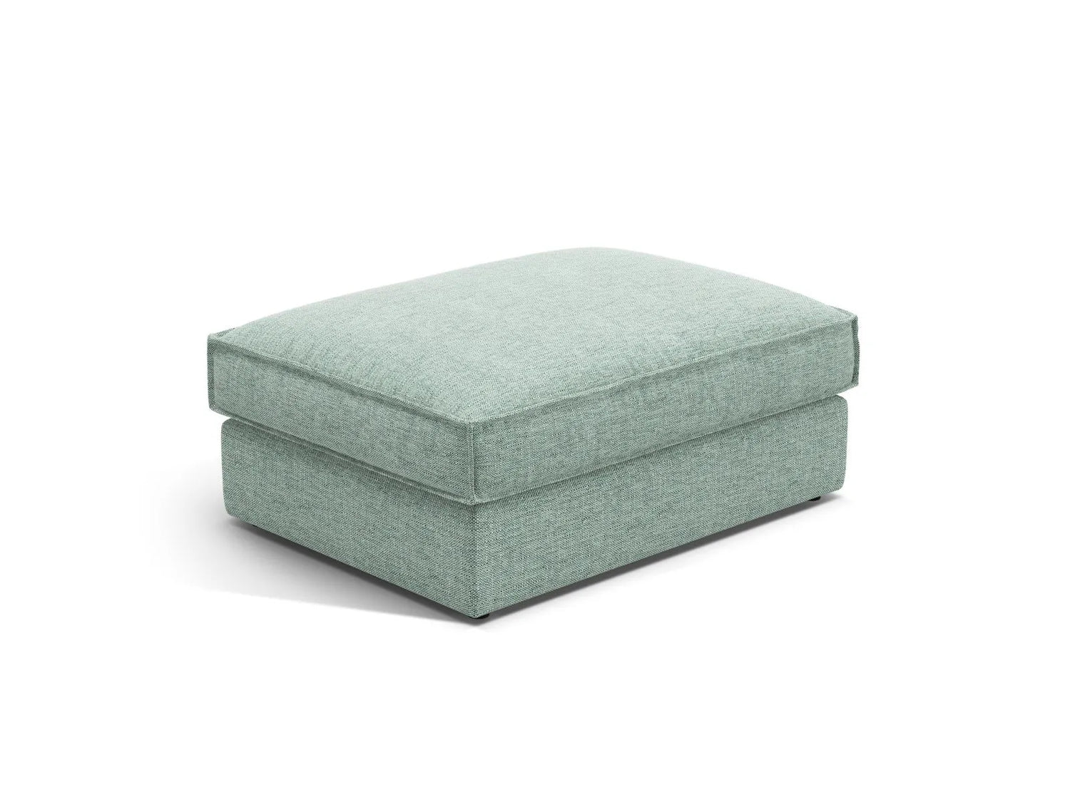 Pola Pouf aus Strukturierter Stoff in Minze (BABEL SAFIRA), 103x78 cm von Micadoni – Bild 1
