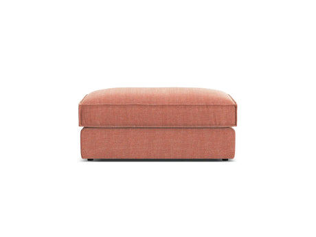 Pola Pouf aus Strukturierter Stoff in Red (BABEL RED), 103x54 cm von Micadoni – Bild 3