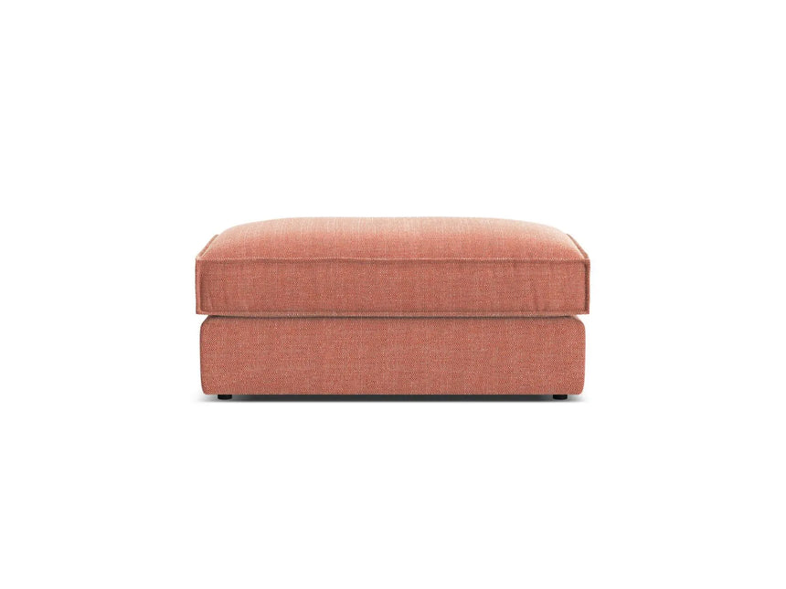 Pola Pouf aus Strukturierter Stoff in Red (BABEL RED), 103x54 cm von Micadoni – Bild 3