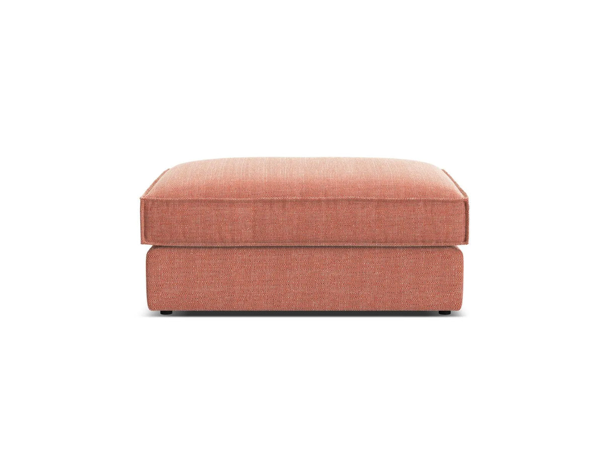 Pola Pouf aus Strukturierter Stoff in Red (BABEL RED), 103x78 cm von Micadoni – Bild 3