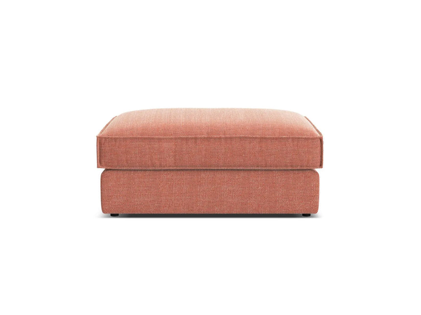 Pola Pouf aus Strukturierter Stoff in Red (BABEL RED), 103x78 cm von Micadoni – Bild 3