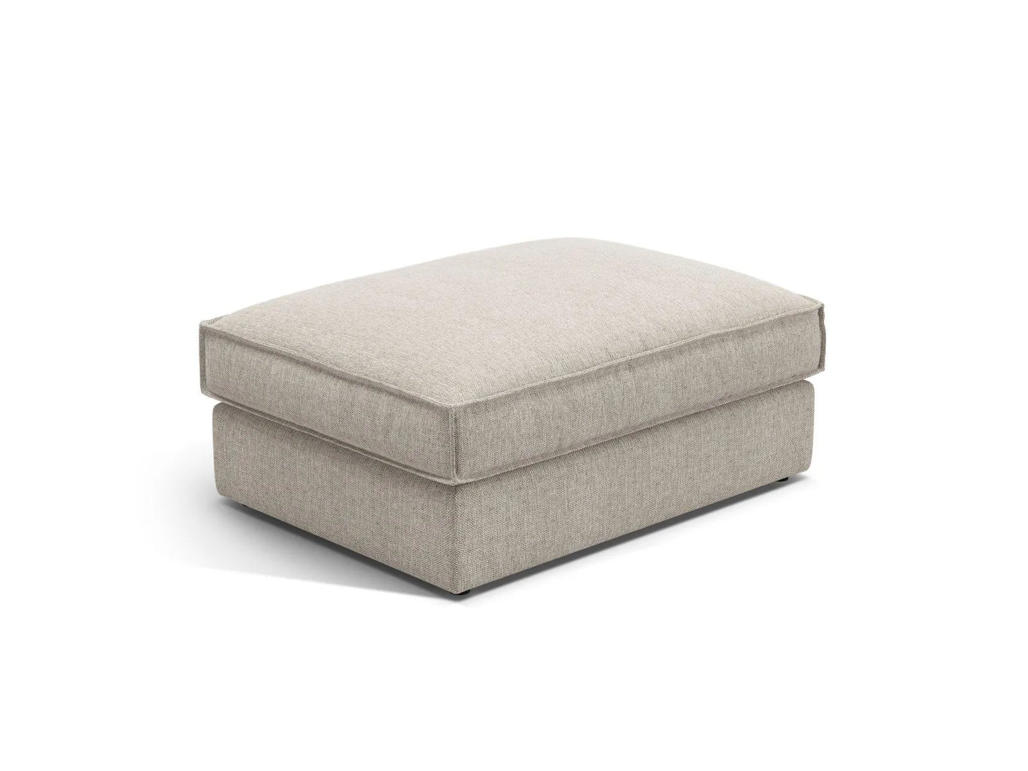 Pola Pouf aus Strukturierter Stoff in Sand (BABEL SAND), 103x78 cm von Micadoni – Bild 1