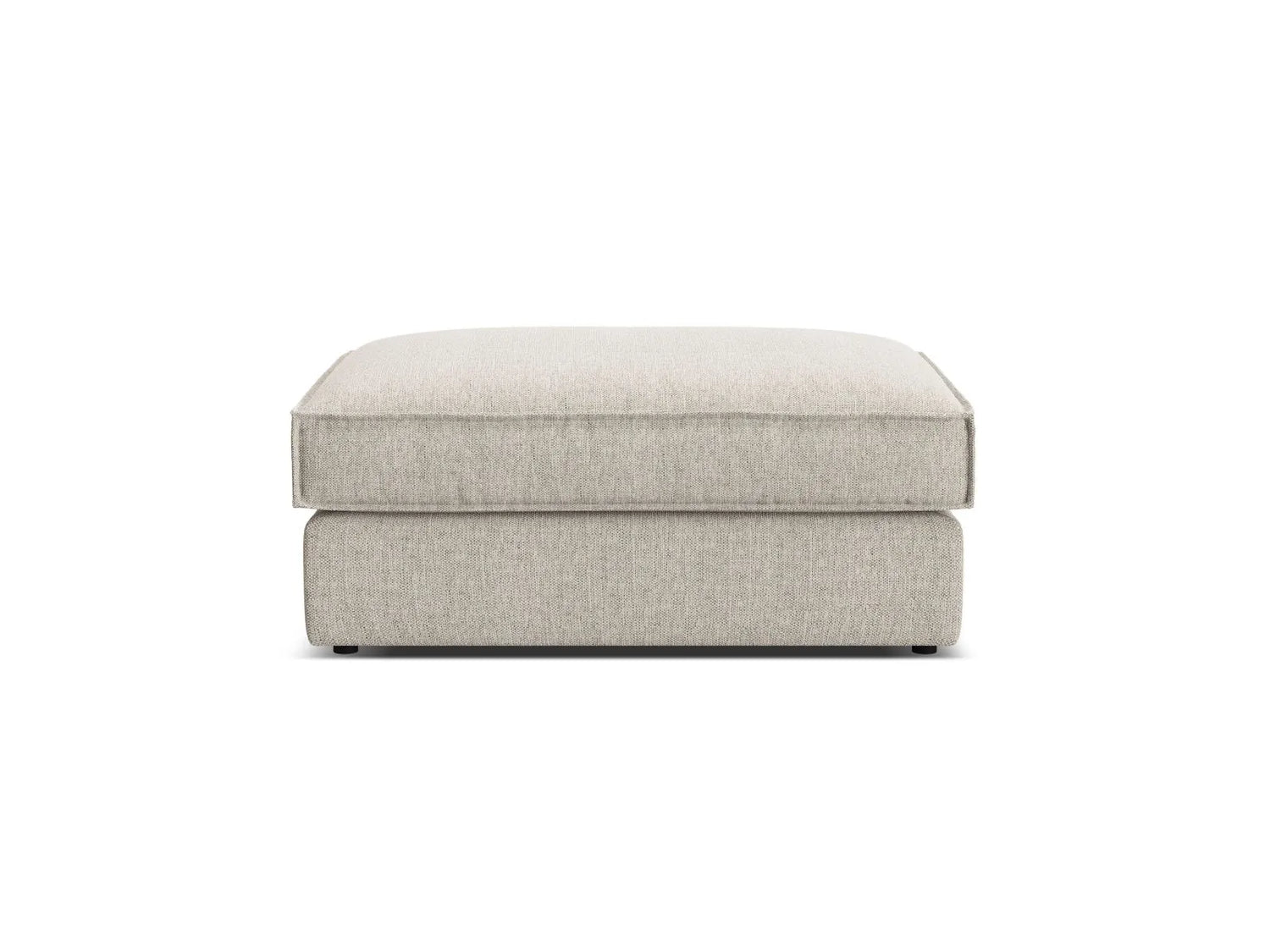 Pola Pouf aus Strukturierter Stoff in Sand (BABEL SAND), 103x78 cm von Micadoni – Bild 3