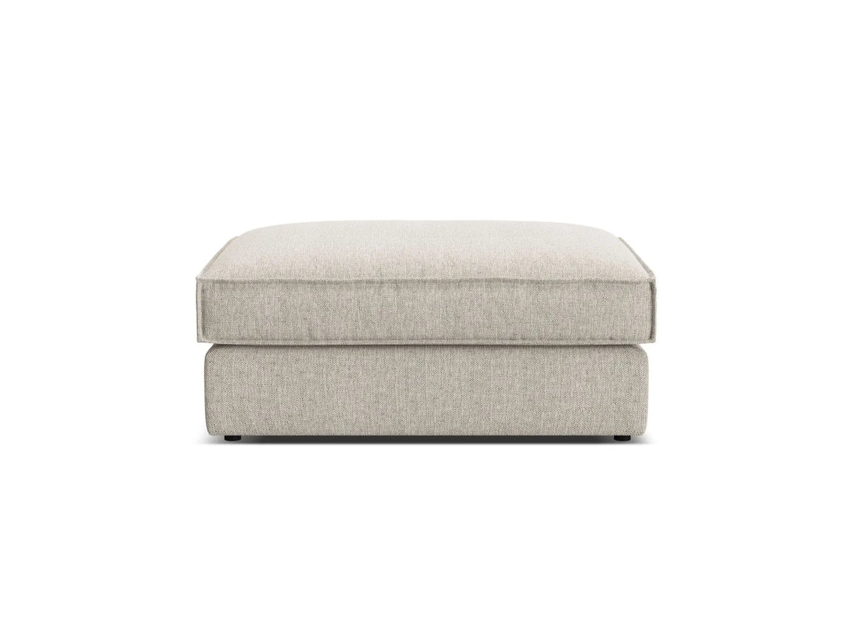 Pola Pouf aus Strukturierter Stoff in Sand (BABEL SAND), 103x78 cm von Micadoni – Bild 3