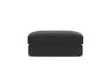 Pola Pouf aus Strukturierter Stoff in Schwarz (BABEL BLACK), 103x54 cm von Micadoni – Bild 3