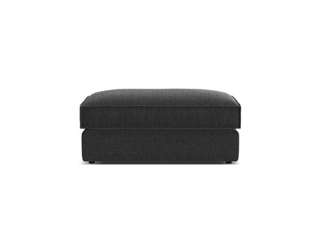 Pola Pouf aus Strukturierter Stoff in Schwarz (BABEL BLACK), 103x54 cm von Micadoni – Bild 3