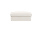Pola Pouf aus Strukturierter Stoff in Weiß (BABEL WHITE), 103x54 cm von Micadoni – Bild 3