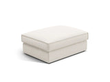 Pola Pouf aus Strukturierter Stoff in Weiß (BABEL WHITE), 103x78 cm von Micadoni – Bild 1
