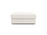 Pola Pouf aus Strukturierter Stoff in Weiß (BABEL WHITE), 103x78 cm von Micadoni – Bild 3