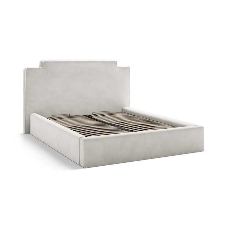 Princess Bett mit Kopfteil und Stauraum aus Samt, 140x200 cm von Micadoni – Bild 5