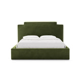 Princess Bett mit Kopfteil und Stauraum aus Samt in Elfenbein / Armeegrün (Magic Velvet 2256,Magic Velvet 2295), 140x200 cm von Micadoni – Bild 3